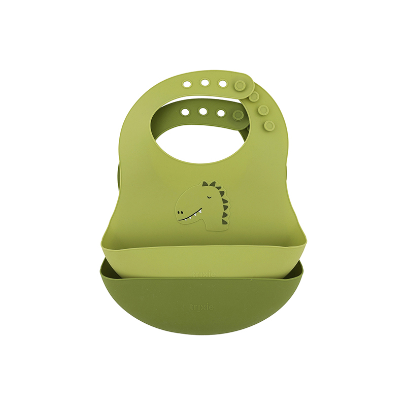 trixie 動物造型矽膠圍兜2入組-威力恐龍