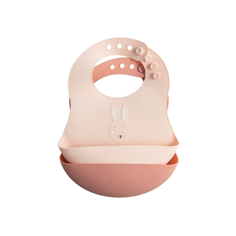 trixie 動物造型矽膠圍兜2入組-乖乖小兔