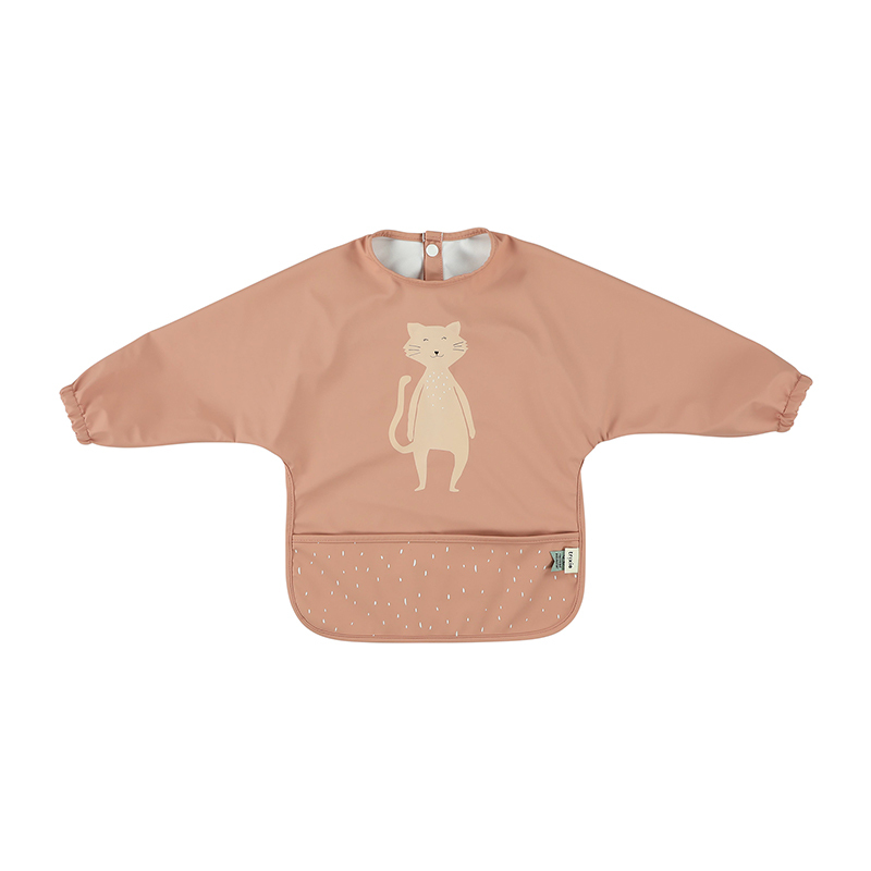 trixie 動物造型長袖防水圍兜-甜笑貓咪