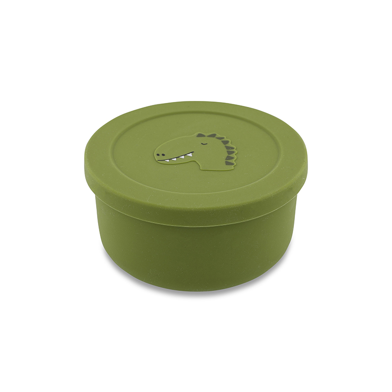 trixie 動物造型矽膠附蓋餐碗-威力恐龍