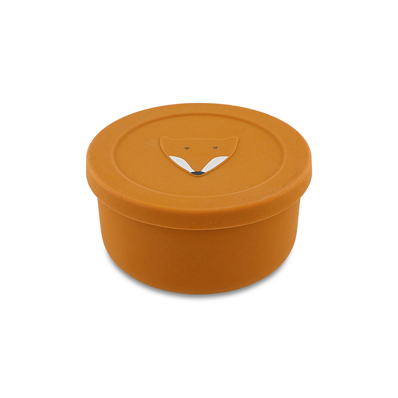 trixie 動物造型矽膠附蓋餐碗-聰明狐狸