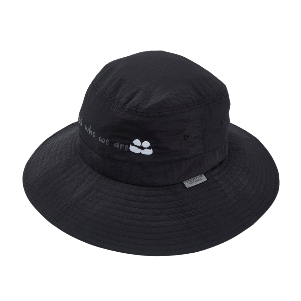 Elder Sister “Jia Jia” & Little Brother “De De” Adult Fisherman Hat – Black