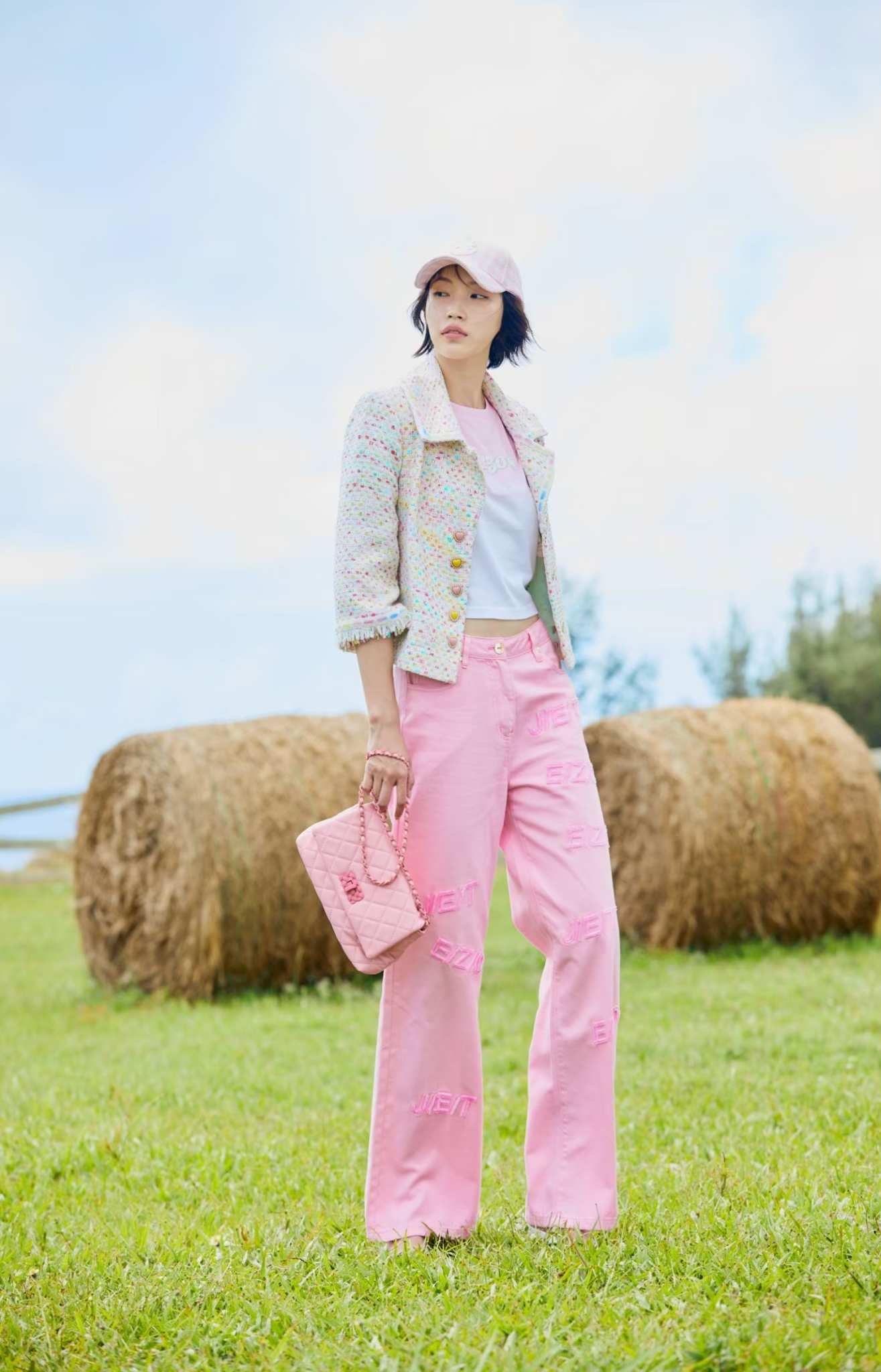 BC1PA001I1 午後漫遊印花粉格帽 ( 官網限定 )