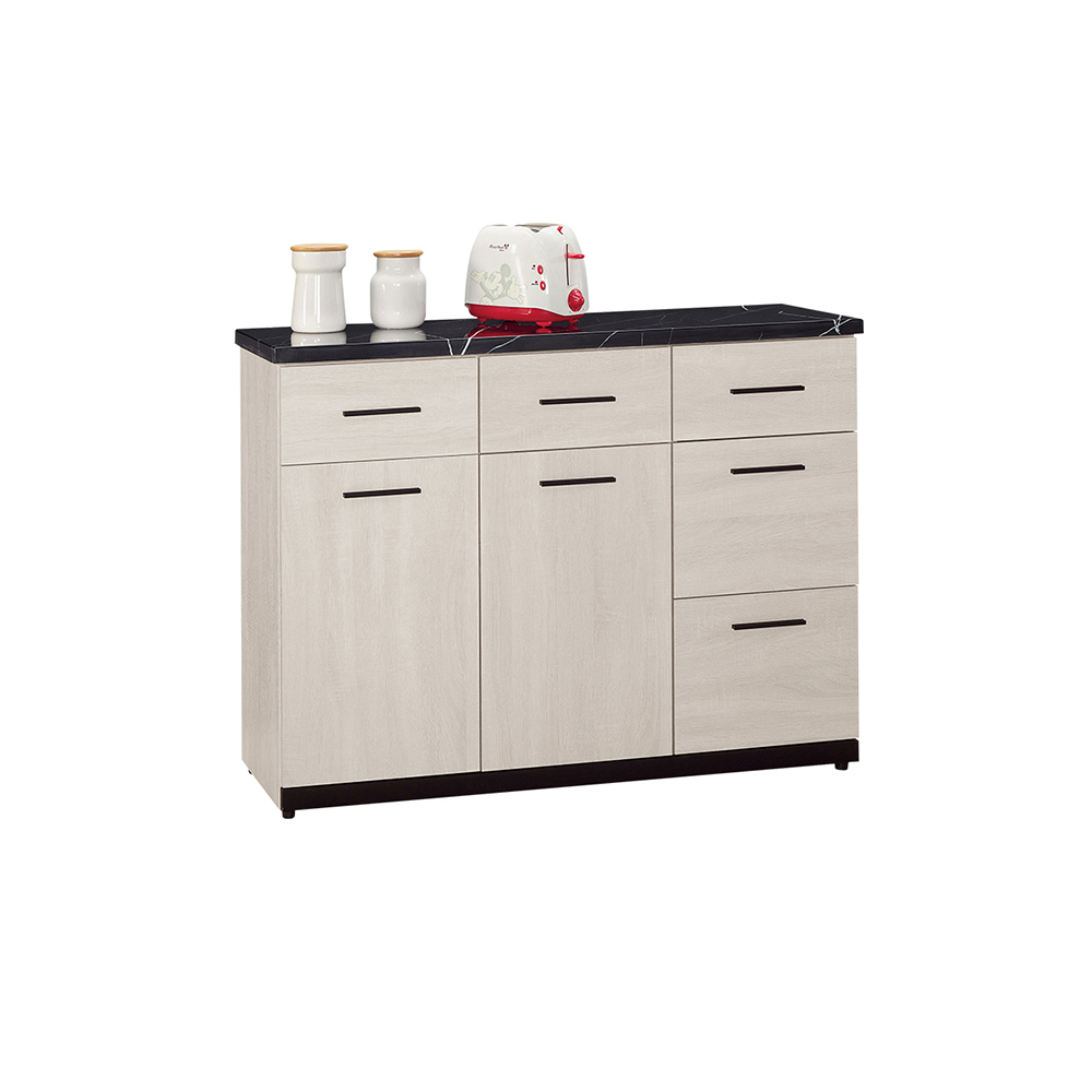 曼珊4尺石面收納餐櫃/碗盤櫃/置物矮櫃(下座)