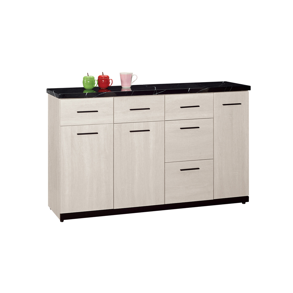 曼珊5尺石面收納餐櫃/碗盤櫃/置物矮櫃(下座)