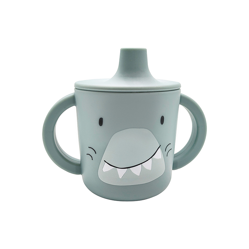 trixie 動物造型矽膠雙耳水杯-嘟嘟鯊魚