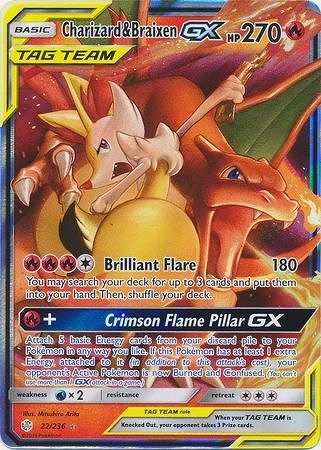 Charizard & Braixen GX - 22/236 - Ultra Rare