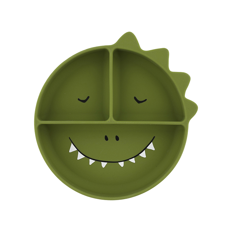 trixie 動物造型矽膠防滑餐盤-威力恐龍