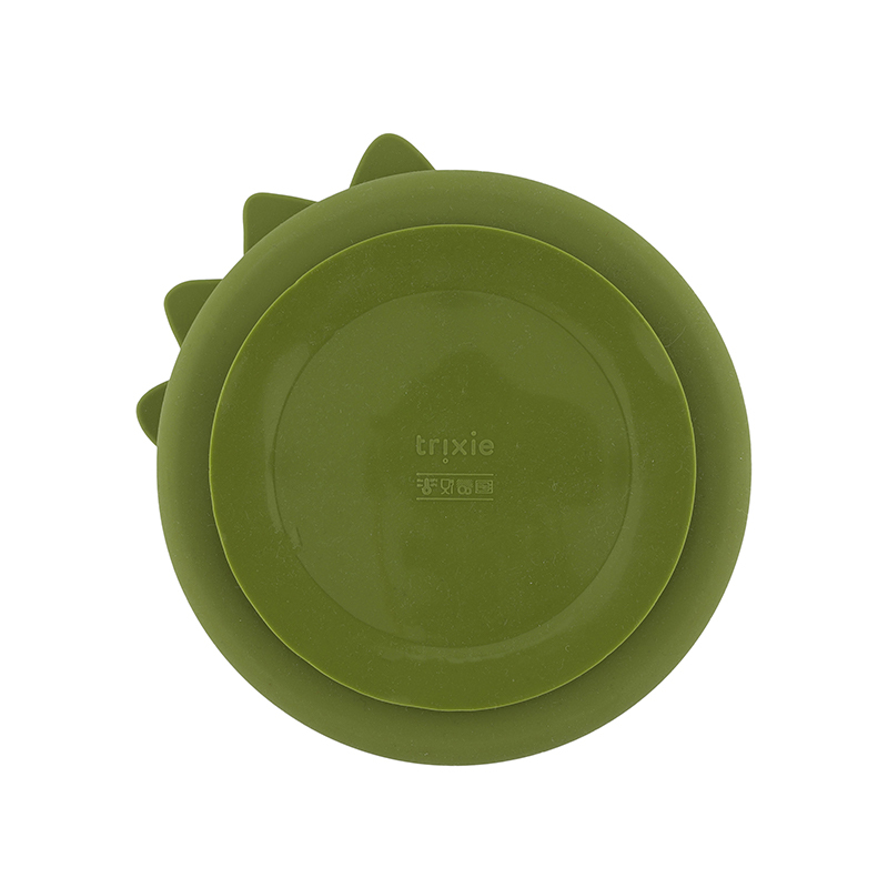 trixie 動物造型矽膠防滑餐盤-威力恐龍