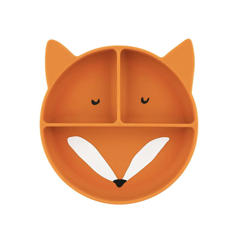 trixie 動物造型矽膠防滑餐盤-聰明狐狸