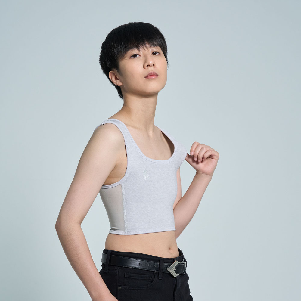 Outdo-機能型束胸-排鉤款-麻花灰色