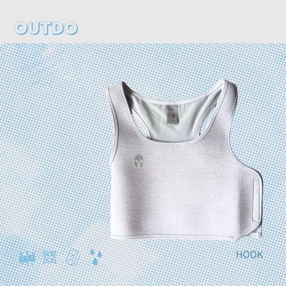 Outdo-機能型束胸-排鉤款-麻花灰色