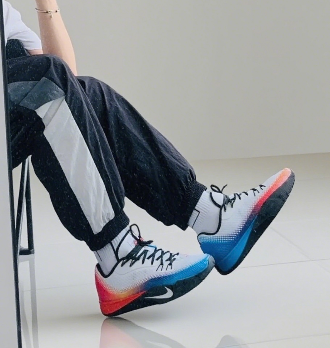 男鞋 NIKE S.T. FLARE EP 白彩虹 鴛鴦 漸層 戶外耐磨 籃球鞋 氣墊緩震 實戰鞋 氣焰【IH7326-110】