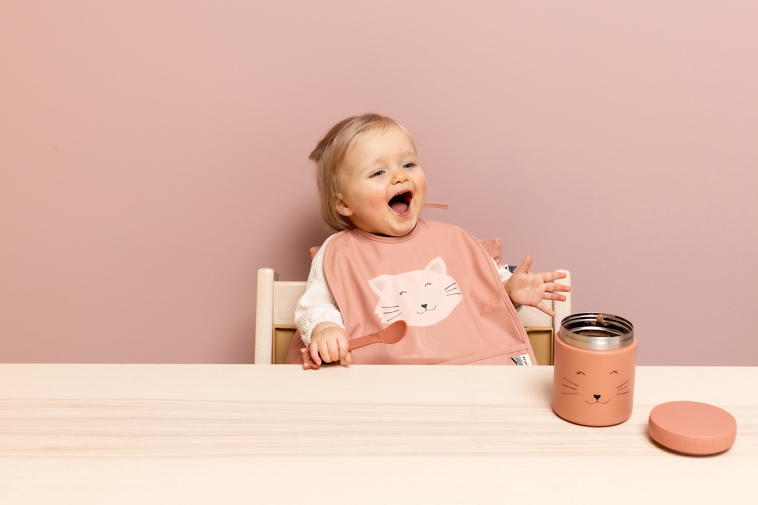 trixie 動物造型矽膠湯匙2入組-甜笑貓咪