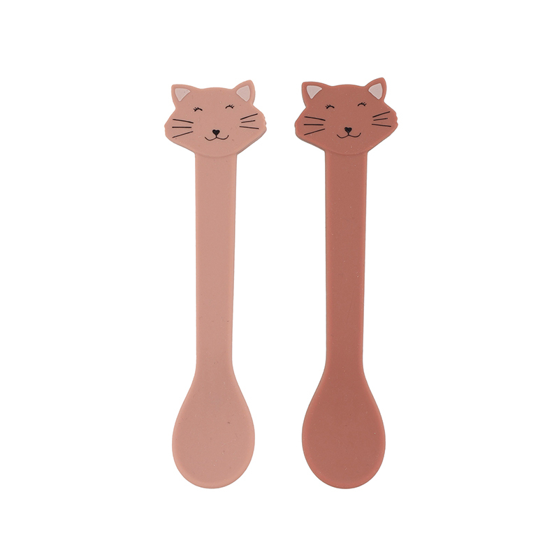 trixie 動物造型矽膠湯匙2入組-甜笑貓咪