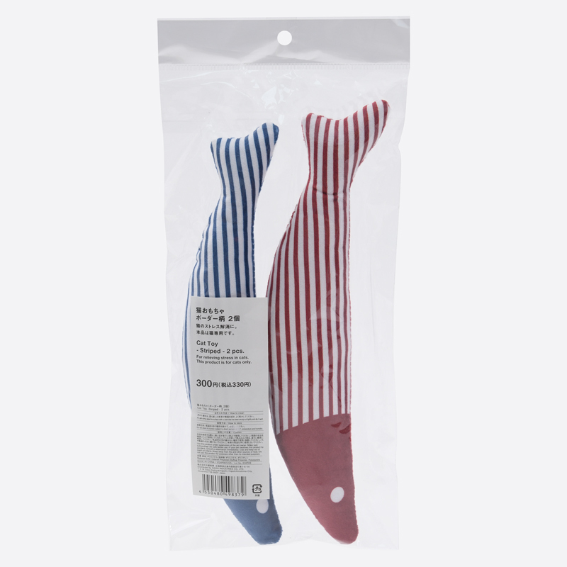 SP 貓用玩具/條紋魚 2入