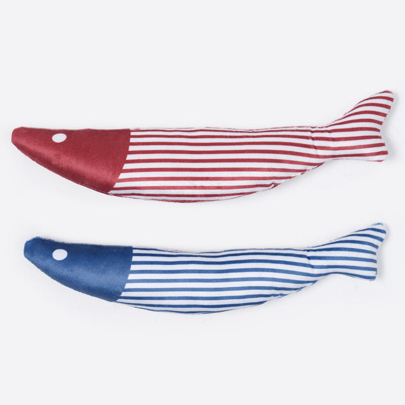 SP 貓用玩具/條紋魚 2入