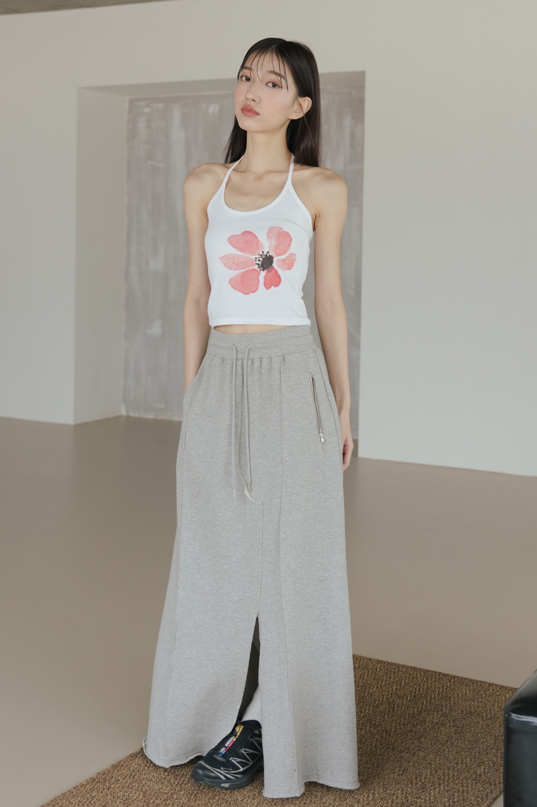 Zipper-Slit Long Skirt #長裙