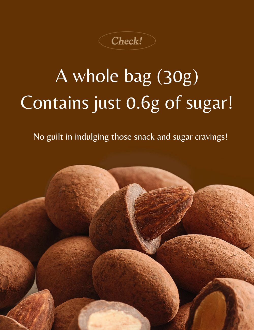 ［原箱：5包優惠］My Normal 超低糖黑朱古力杏仁 (30gX5) (82314HK5)