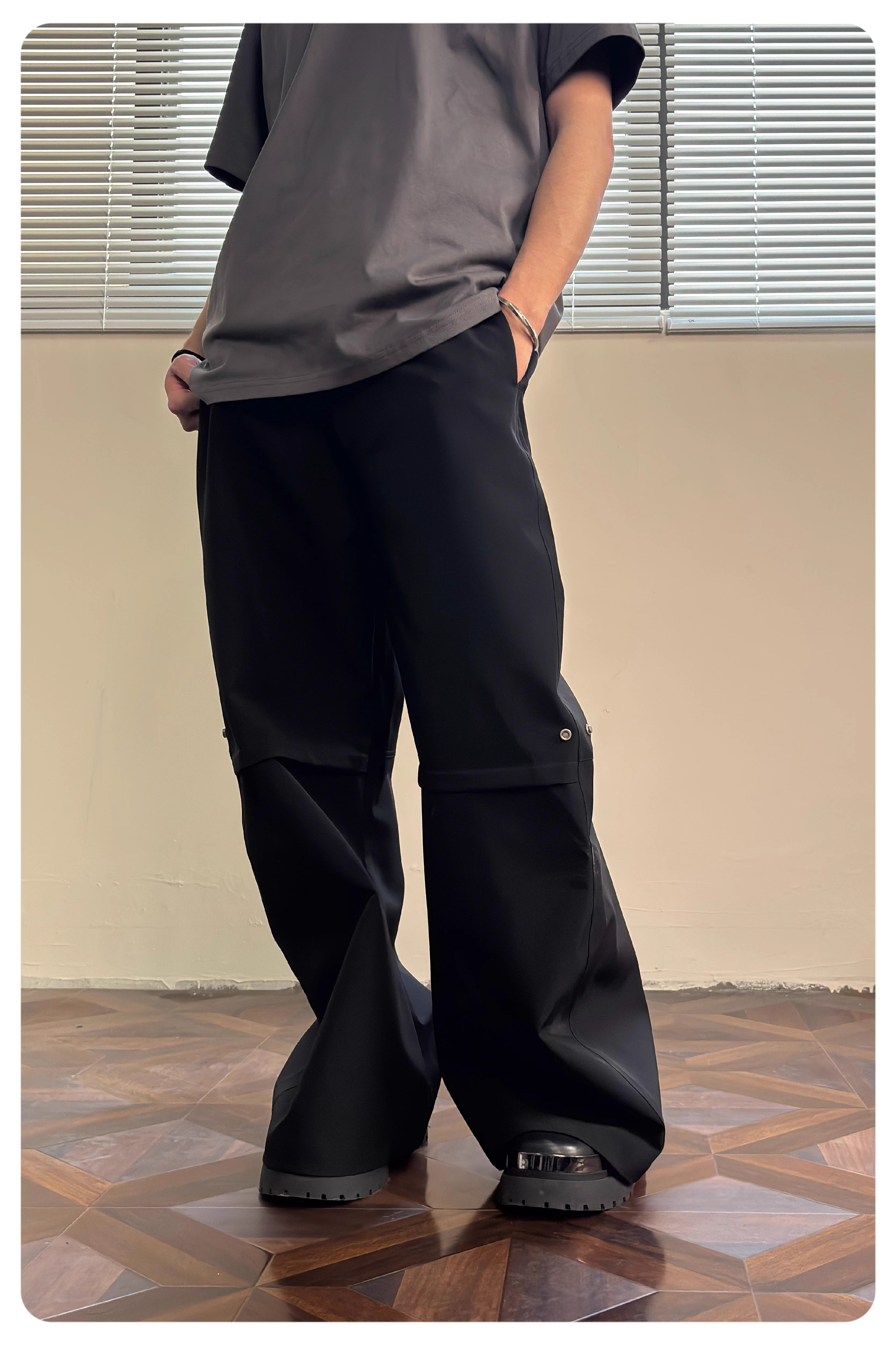 PUPILTRAVEL 闊腿微彎刀cleanfit休閒西褲