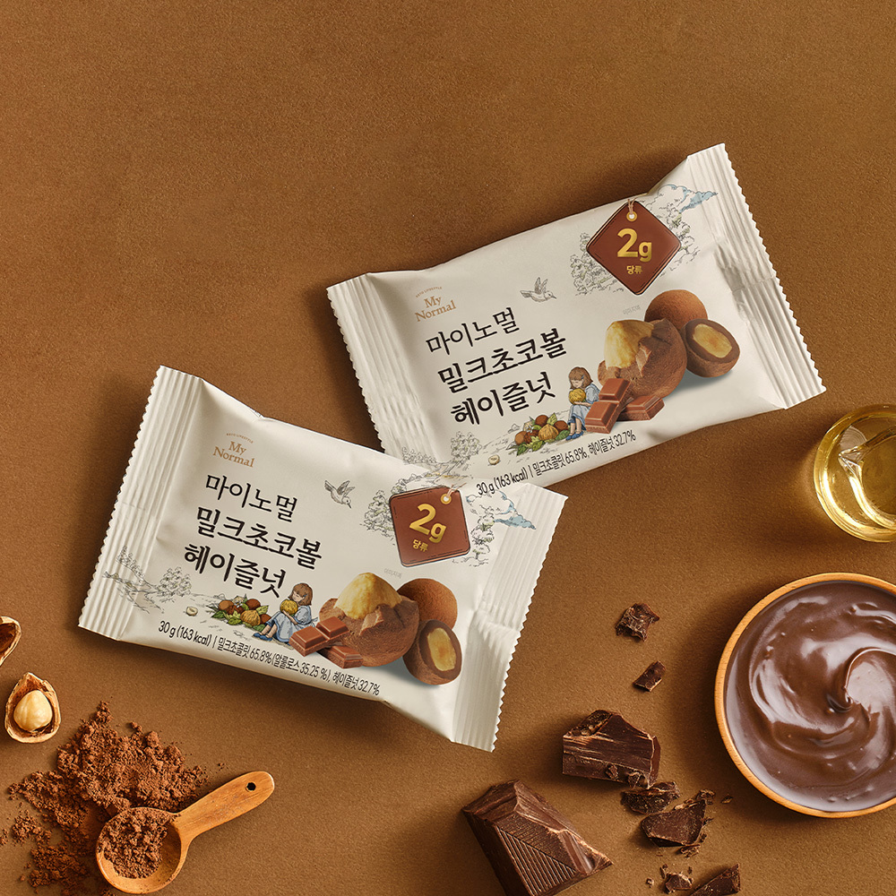 ［原箱：5包優惠］My Normal 減糖牛奶朱古力榛子 (30gx5) (82315HK5)