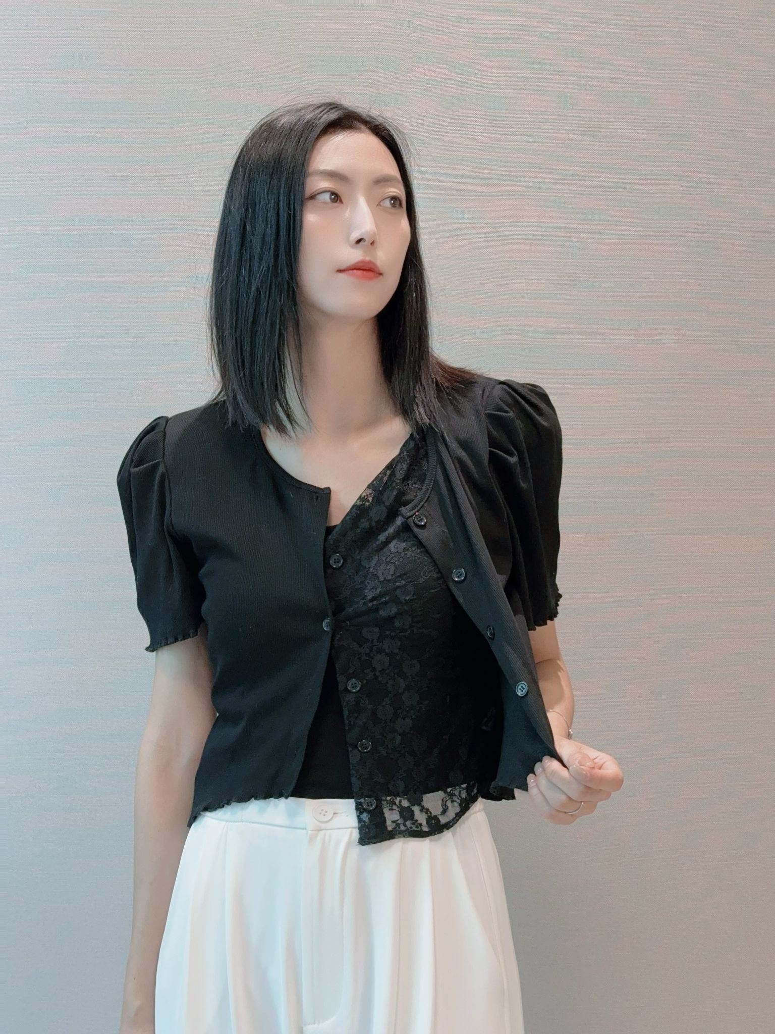 TOP#7335 🤍雙重Layers 墊肩外套仔