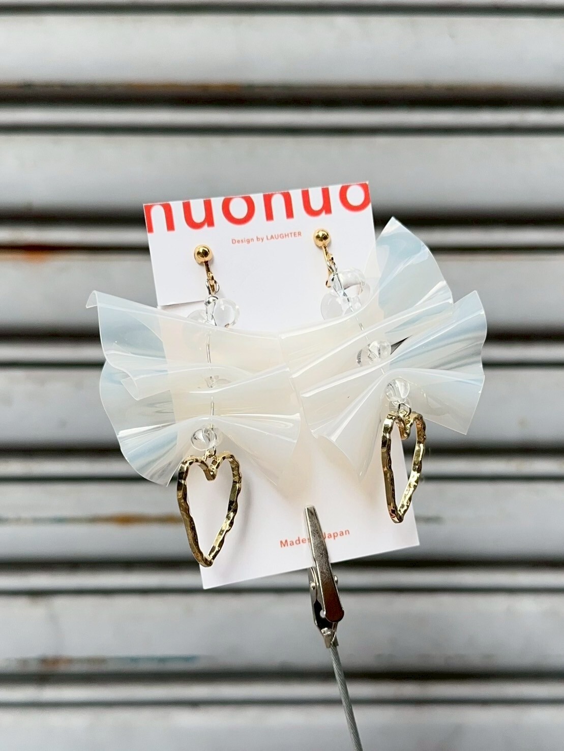 [LAUGHTER] 耳夾 | 白×金 | NO.306