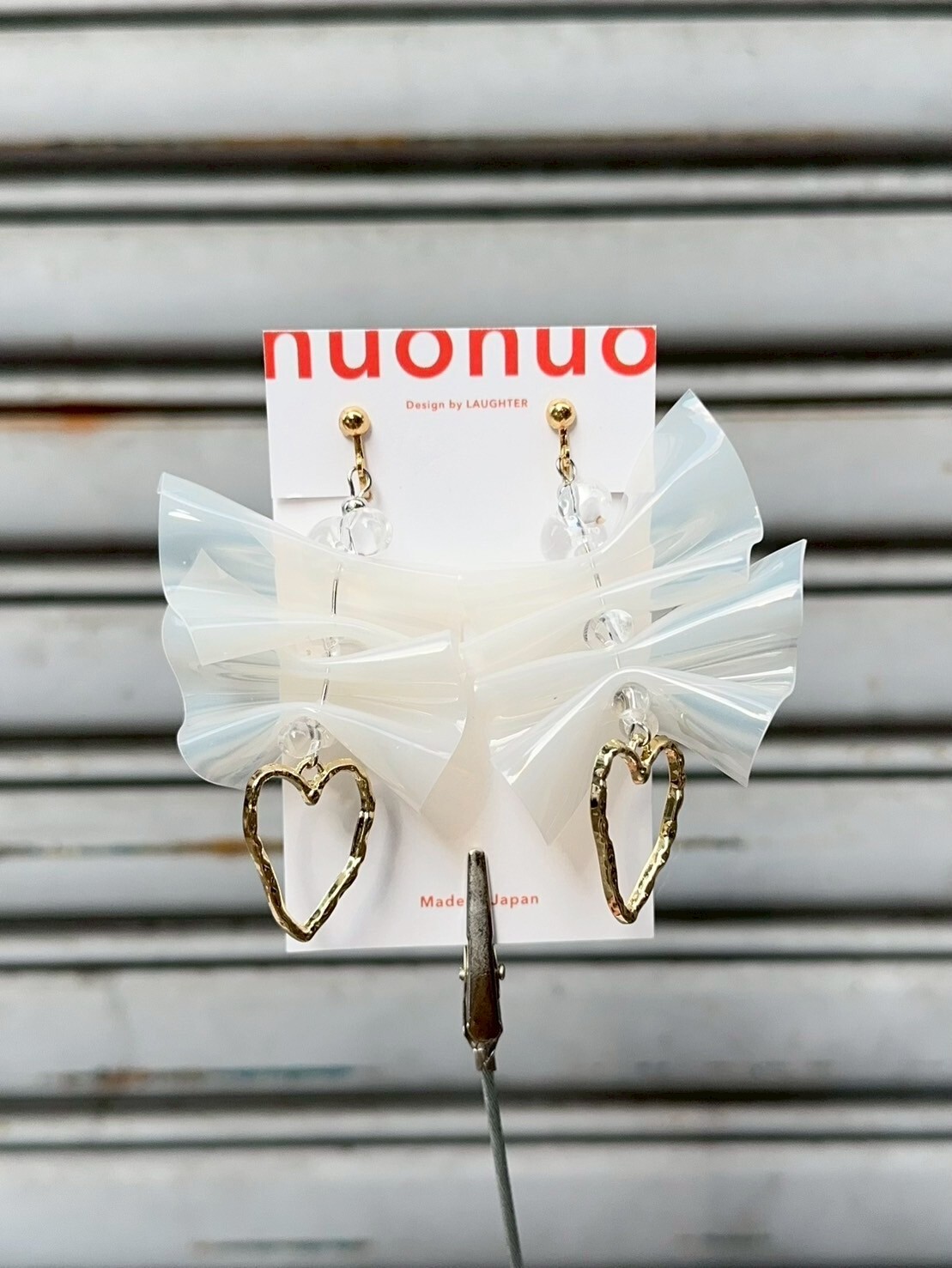 [LAUGHTER] 耳夾 | 白×金 | NO.306