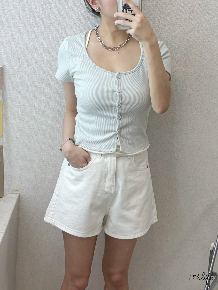 |現貨|經典必備顯瘦白牛仔短褲(S-L)