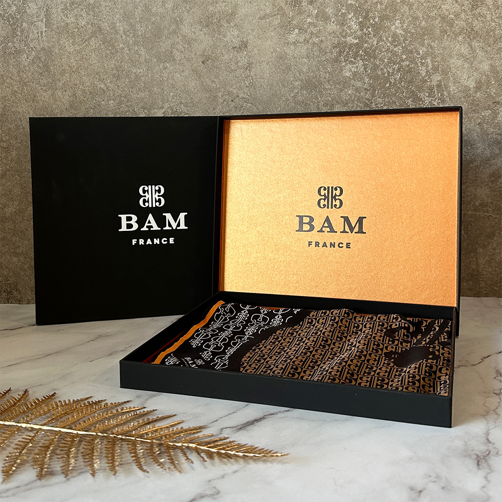 BAM France 法國時尚精品 蠶絲方巾