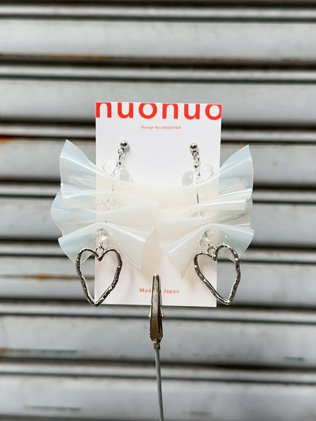 [LAUGHTER] 耳針 | 白×銀 | NO.307