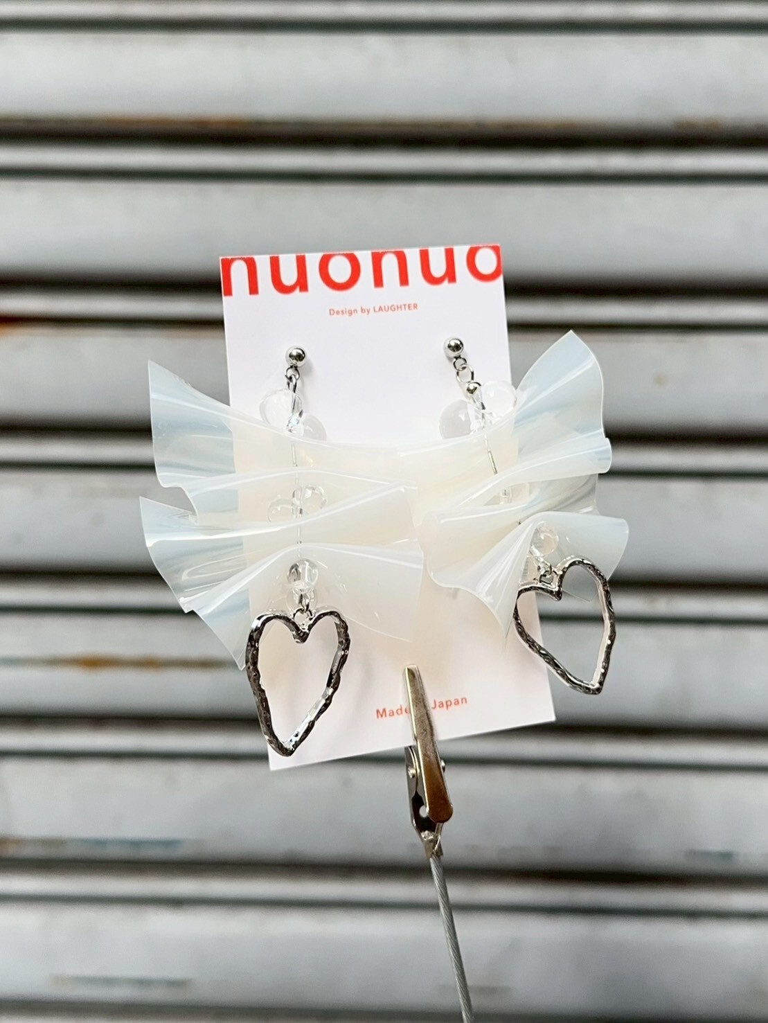 [LAUGHTER] 耳針 | 白×銀 | NO.307