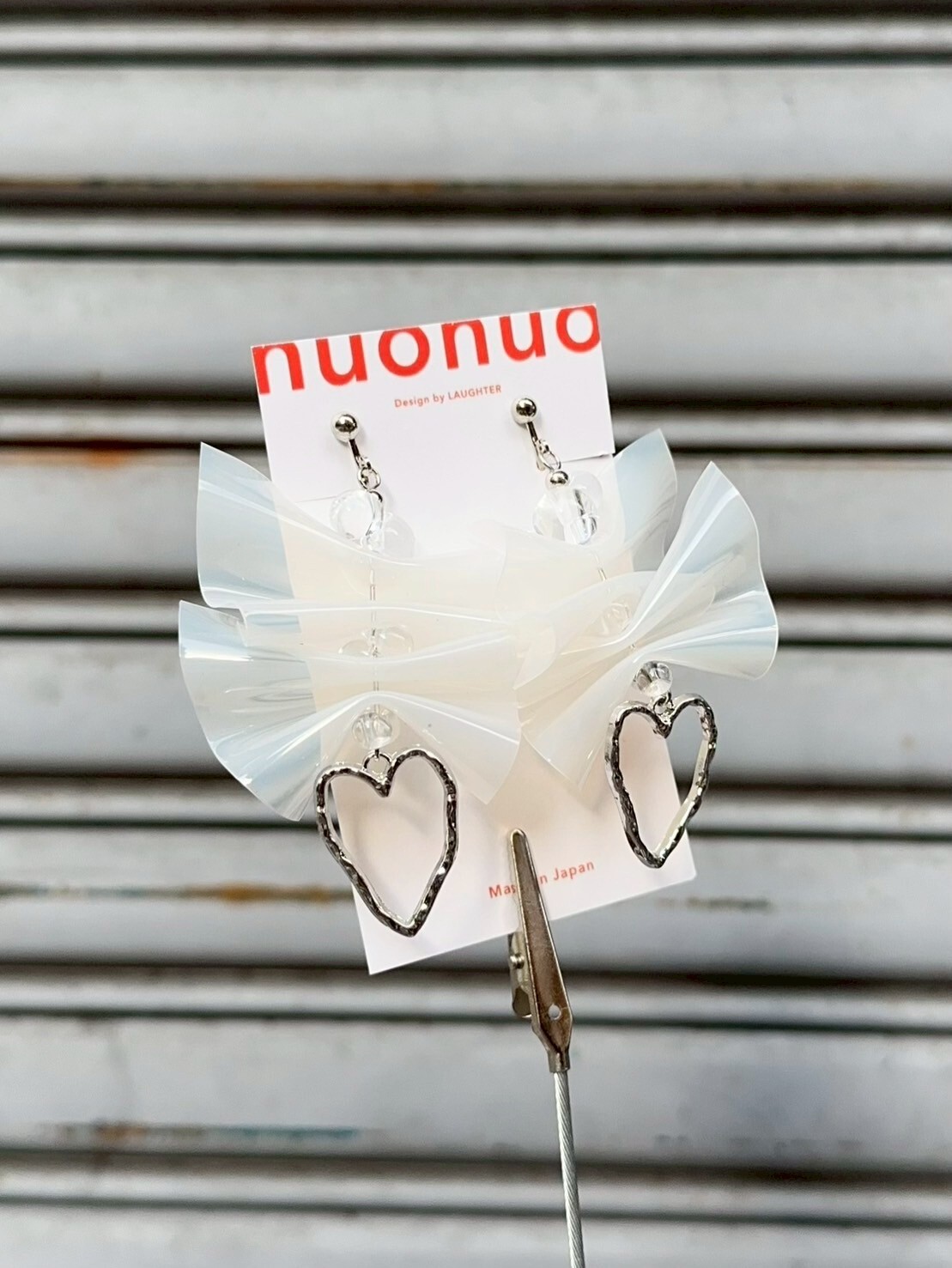 [LAUGHTER] 耳夾 | 白×銀 | NO.308