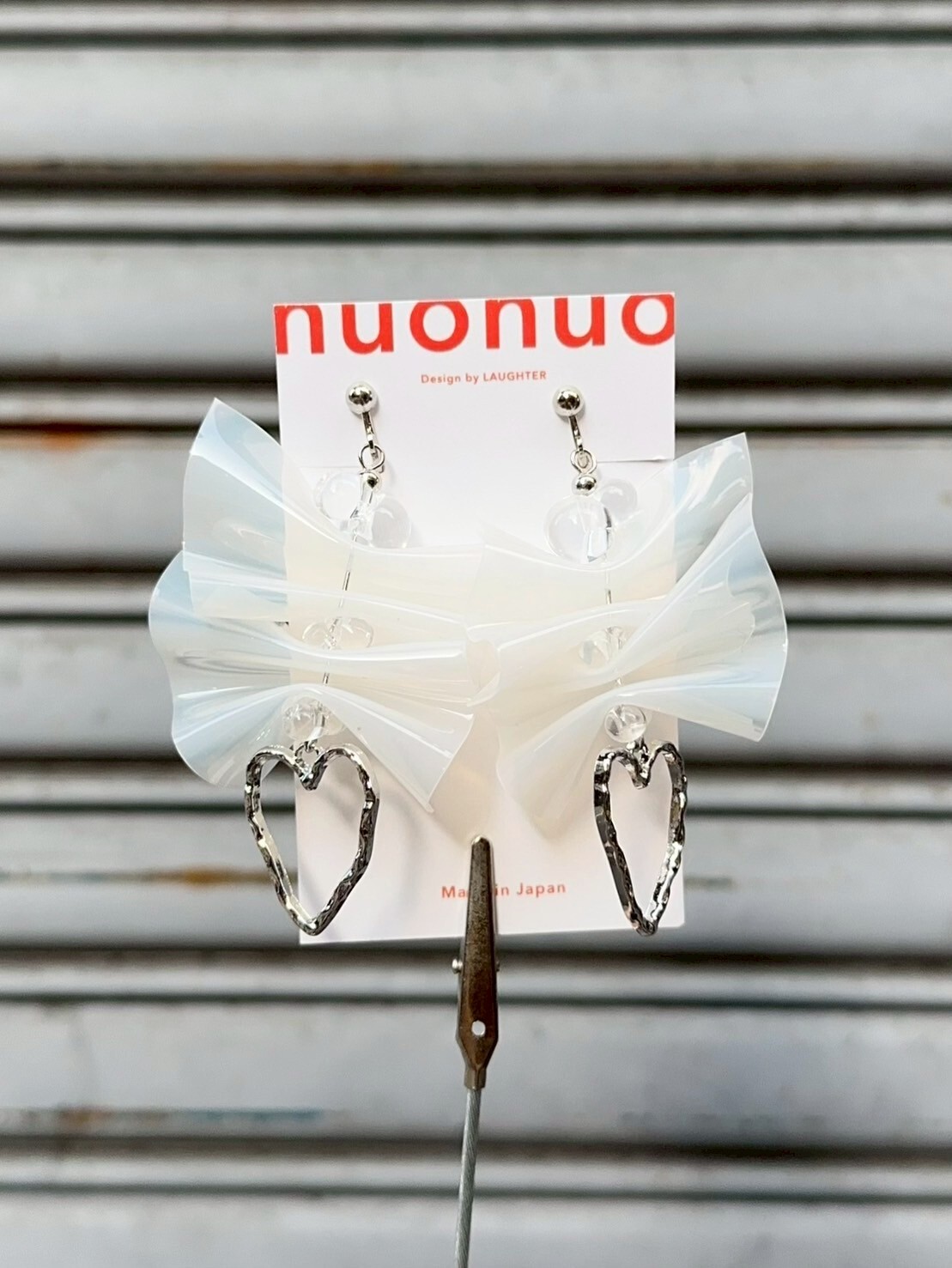 [LAUGHTER] 耳夾 | 白×銀 | NO.308