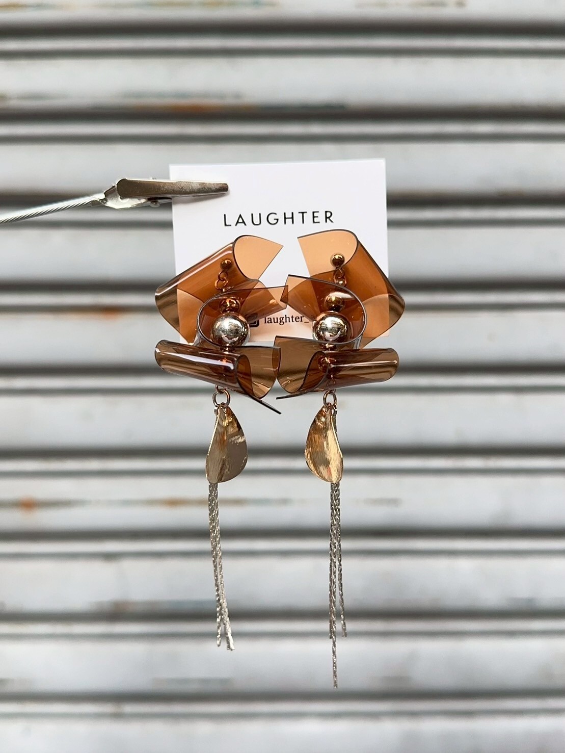 [LAUGHTER] 棕色耳針 NO.278