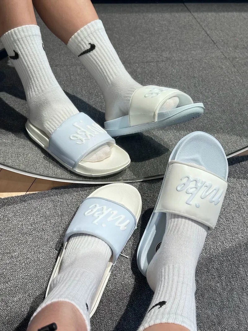 KTQ STORE ‧ Nike Offcourt Slide Mix 鴛鴦寶寶藍 陰陽 淺藍 藍白 泡棉 拖鞋 FQ7646-103