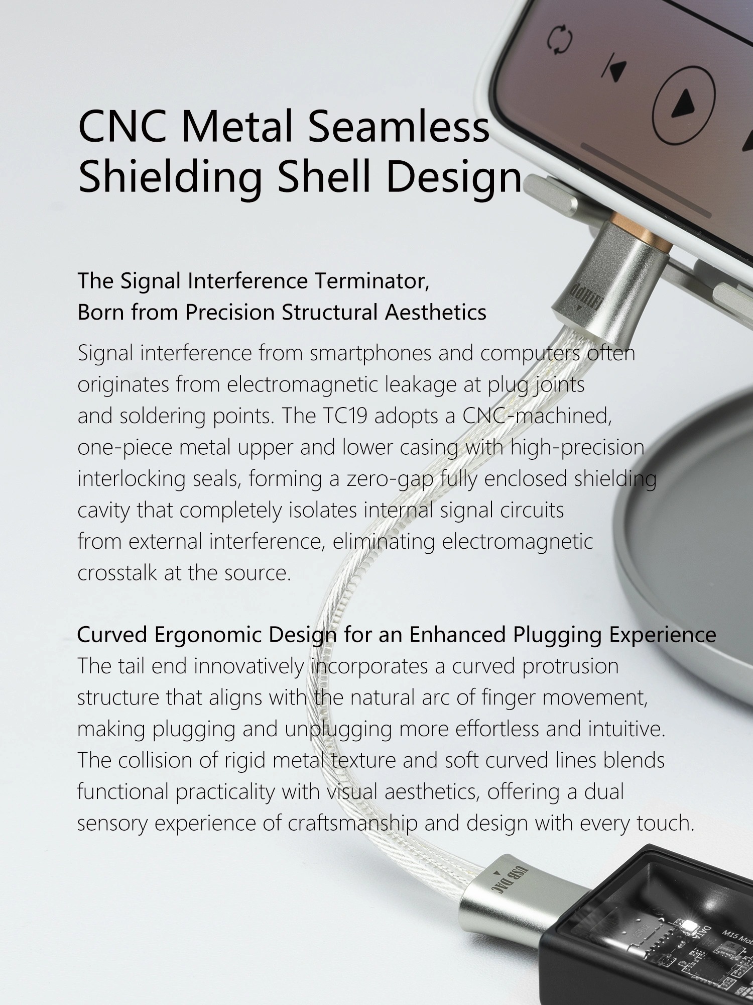 ddHiFi TC19CC Flagship Pure Silver Digital Signal Cable