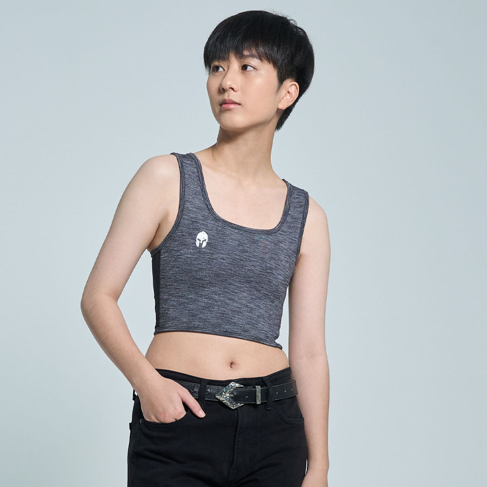 Outdo-機能型束胸-黏貼款-麻花黑色