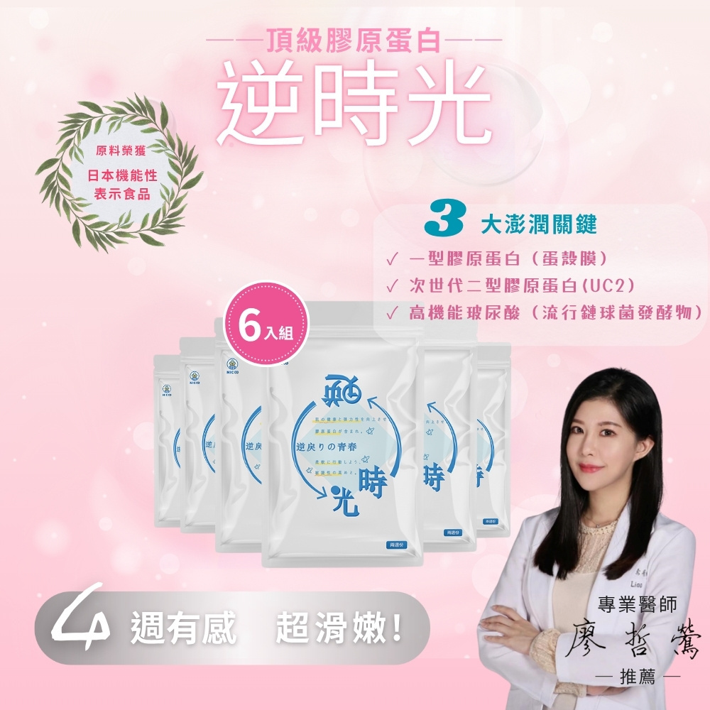 【逆時光膠囊 6入組】日本UC2×膠原蛋白×玻尿酸｜醫師推薦