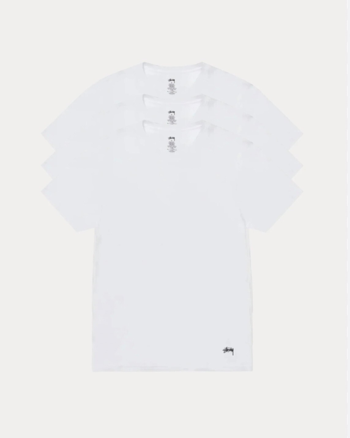 Stüssy Undershirt 3-PACK 刺繡小LOGO 短袖 T恤 上衣 三件組 素T 打底衣