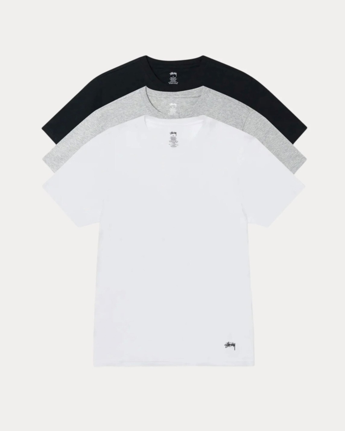 Stüssy Undershirt 3-PACK 刺繡小LOGO 短袖 T恤 上衣 三件組 素T 打底衣