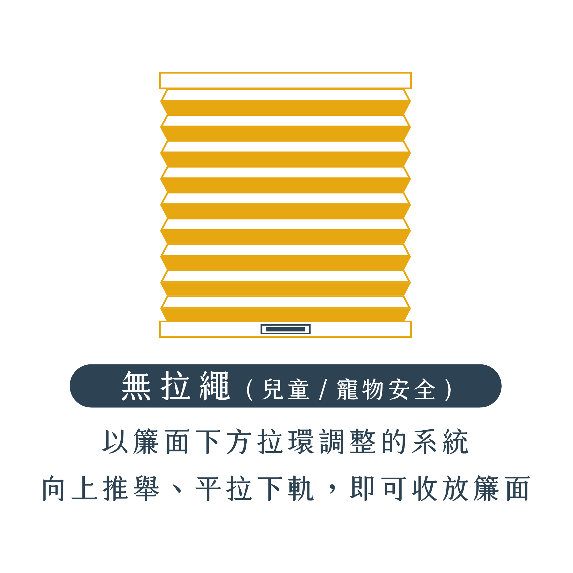 無拉繩蜂巢簾