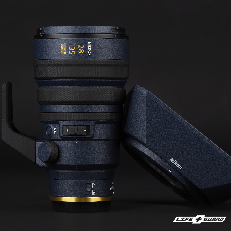 LIFE+GUARD 鏡頭貼膜安裝示意，適用 Nikon Z 28-135mm F4 PZ