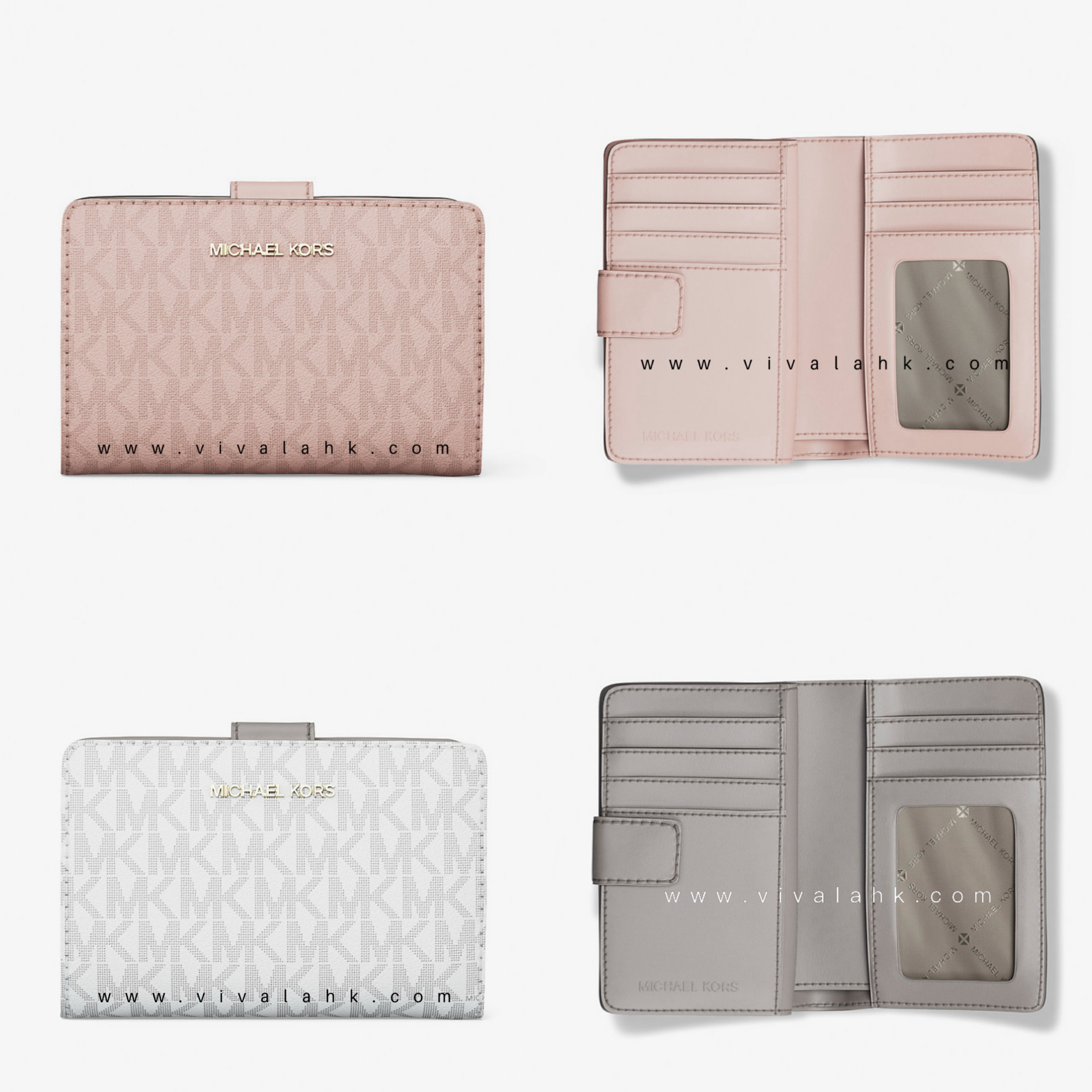 Michael Kors - 中銀包 (MK字暗花)