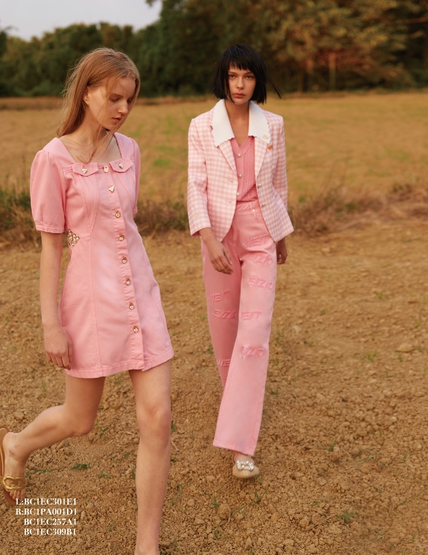 BC1EC309B1 沙灘派對牙刷綉logo直筒褲