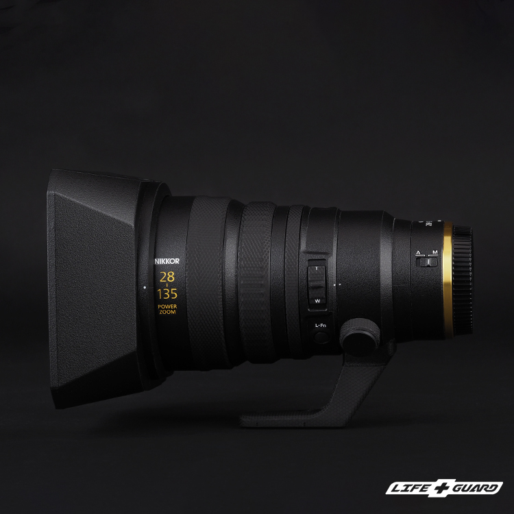 LIFE+GUARD 鏡頭貼膜安裝示意，適用 Nikon Z 28-135mm F4 PZ