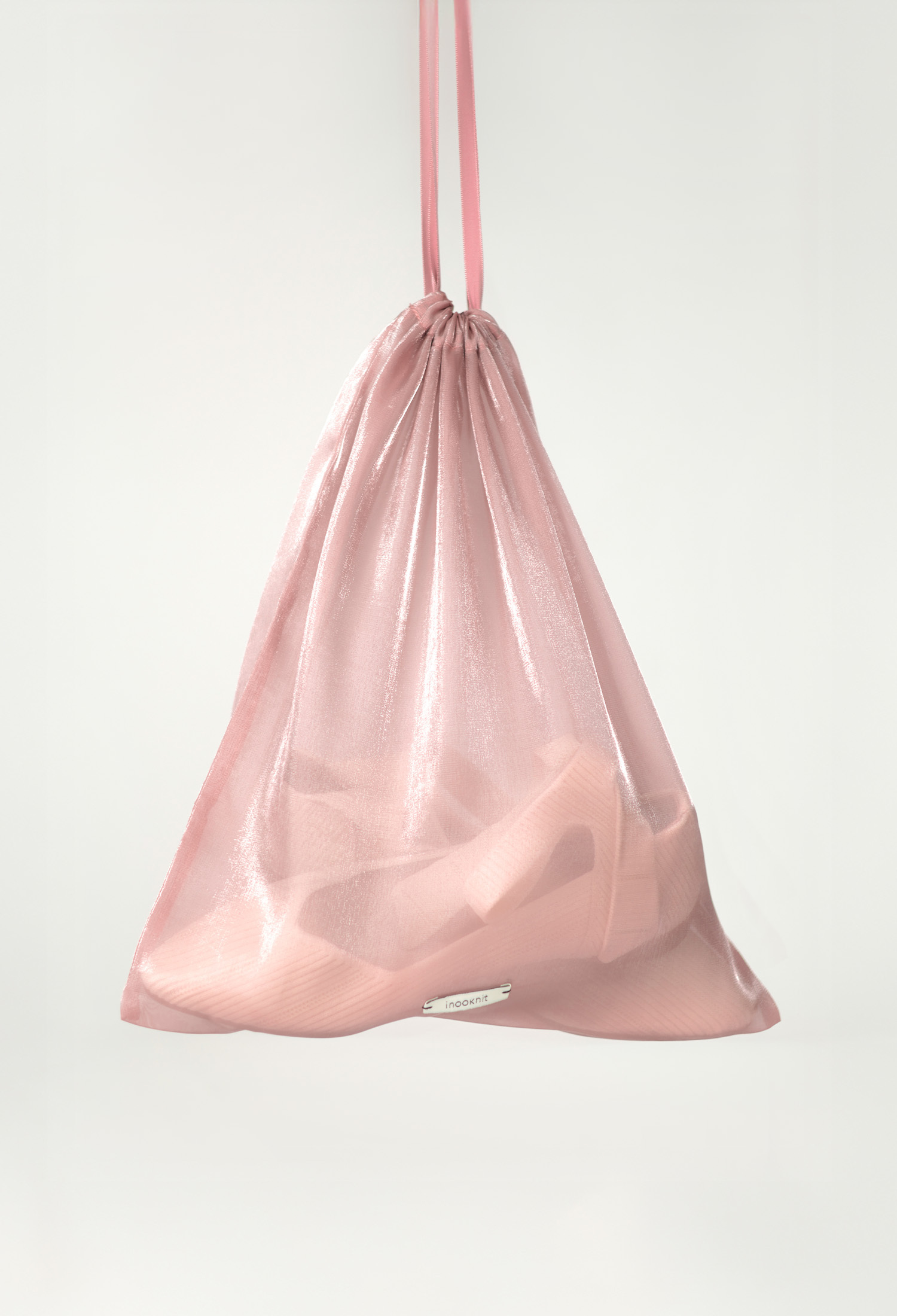 inooknit烏干紗束口袋 玫紫色