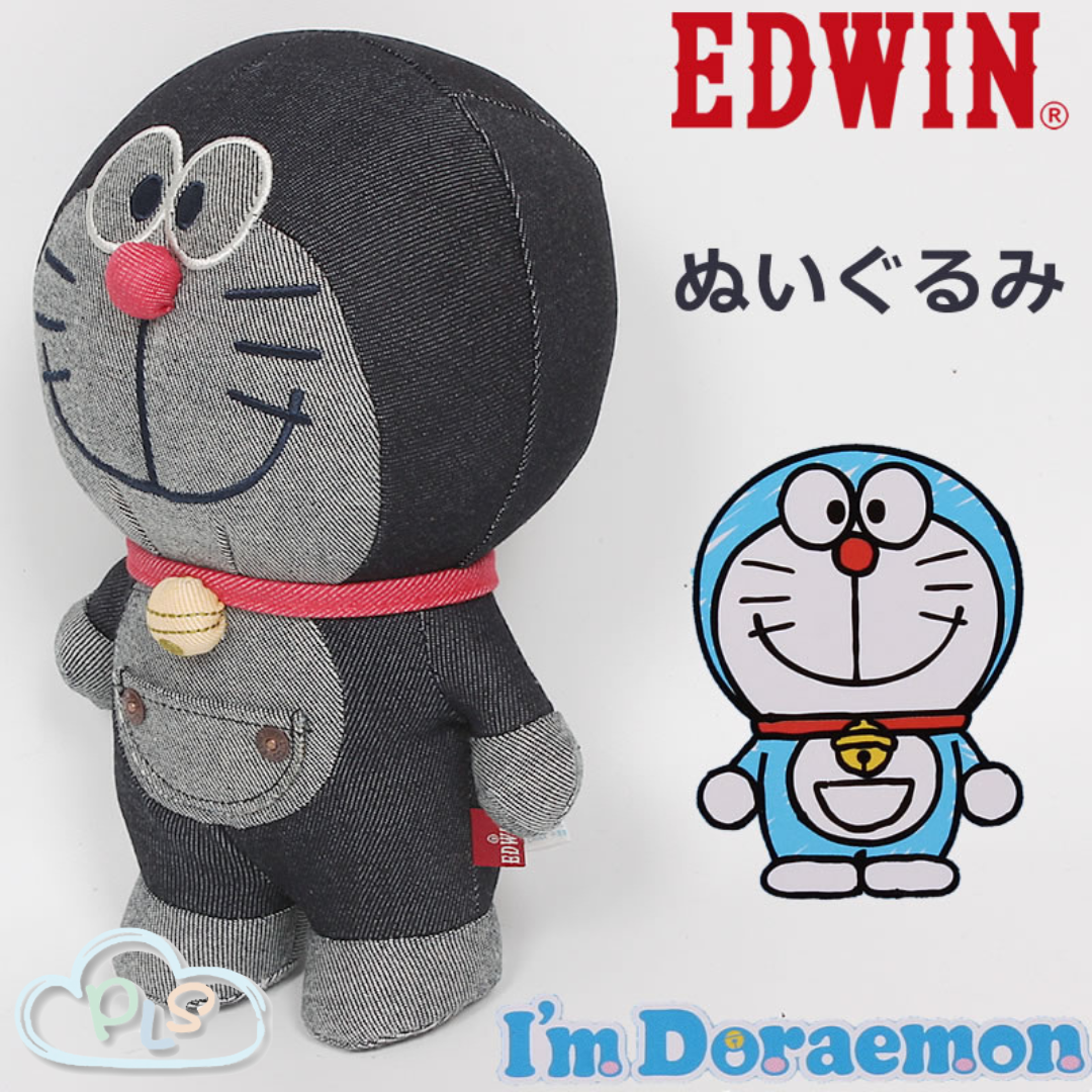 現貨 EDWIN 牛仔布毛公仔 24cm 多啦A夢 #22591