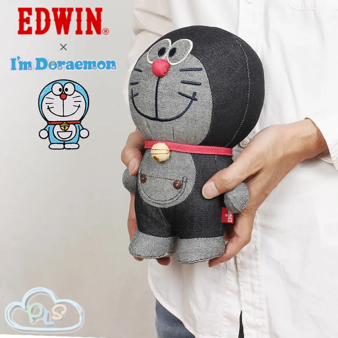 現貨 EDWIN 牛仔布毛公仔 24cm 多啦A夢 #22591