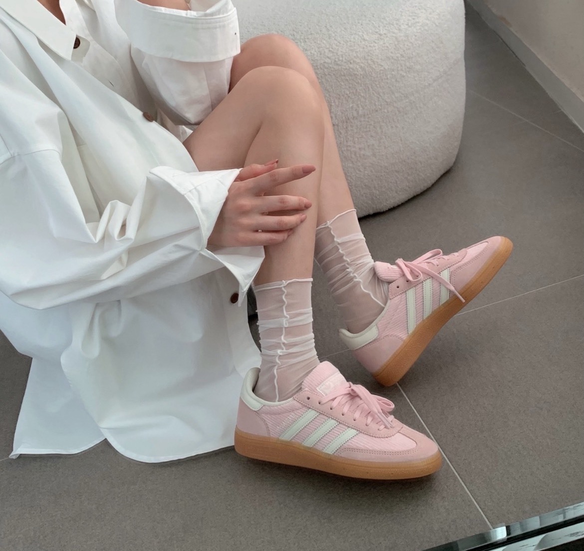 【OWN】Adidas HANDBALL SPEZIAL W 休閒 麂皮 燈芯絨 女鞋 德訓鞋 手球鞋 粉色 IG1977